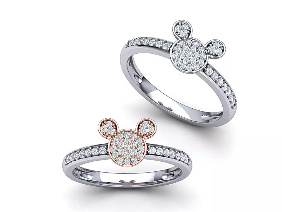 Mi-mouse ring printable 3dmodel 3D print model