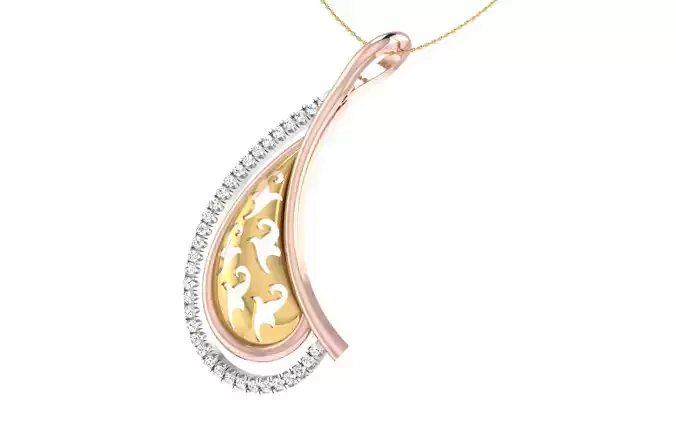 Women pendant earrings 3dm stl render detail 3D print model 3D print model