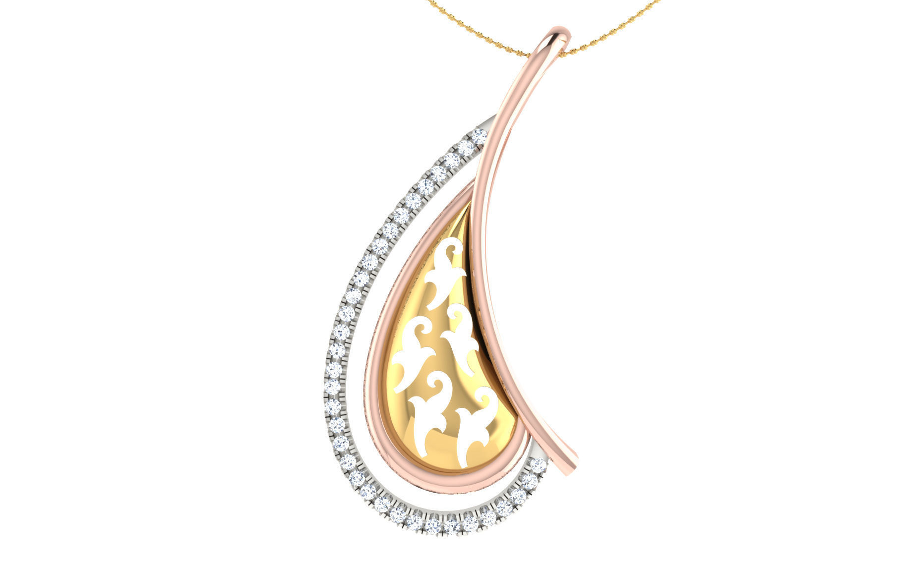 Women pendant earrings 3dm stl render detail 3D print model 3D print model_5