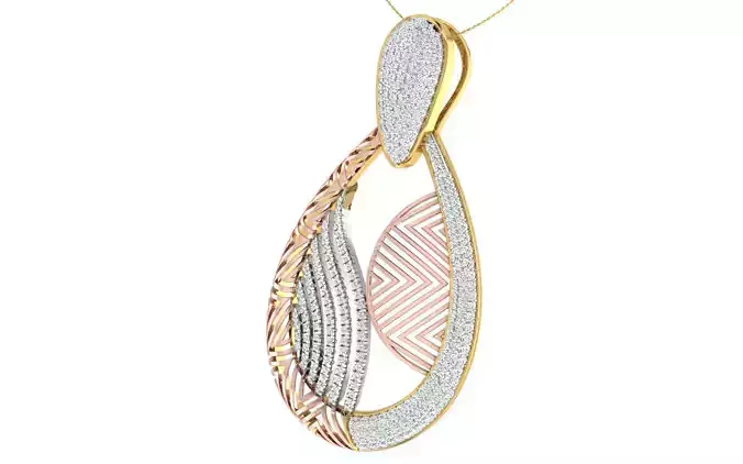 Women pandant earrings set 3dm stl render detail 3D print model 3D print model