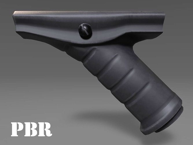 Angled Grip - Foregrip - Weapon Attachment - PBR - 4K Textures