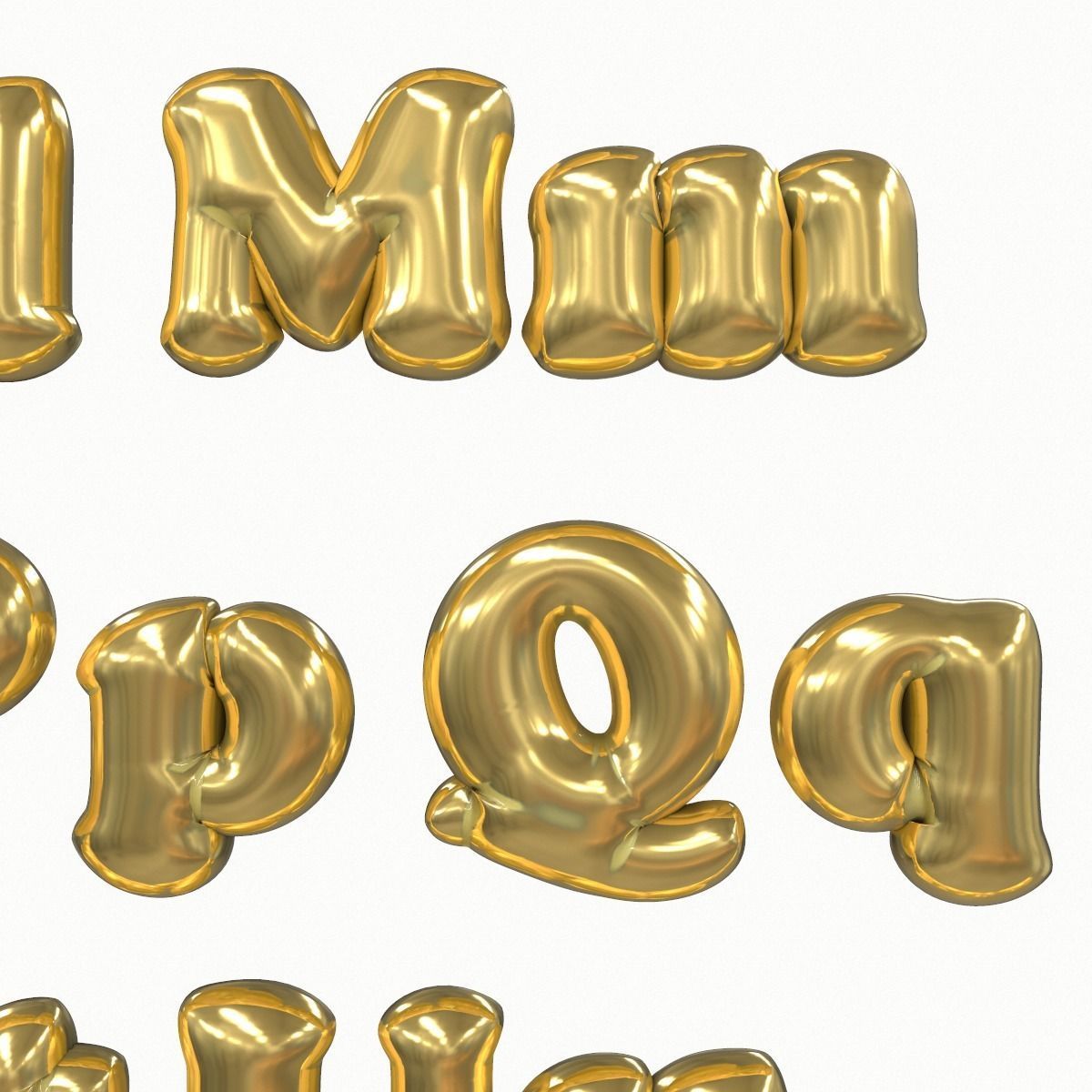Balloon Alphabet Pack 3D model_14