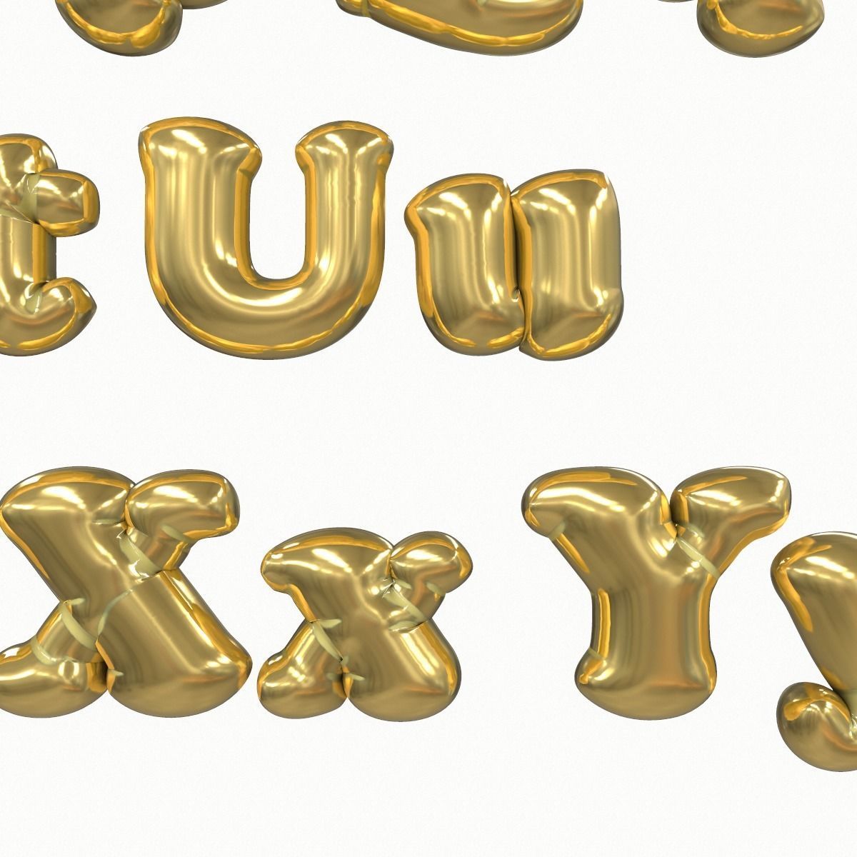 Balloon Alphabet Pack 3D model_19