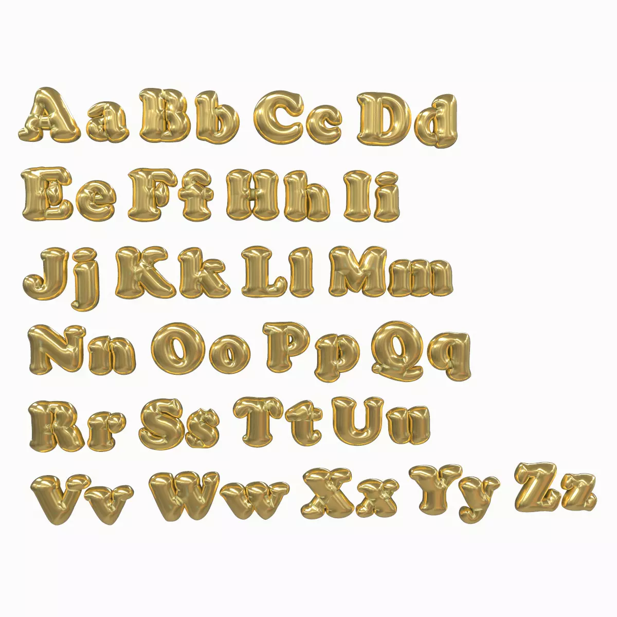 Balloon Alphabet Pack 3D model_0