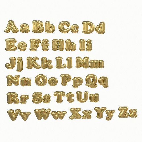 Balloon Alphabet Pack 3D model
