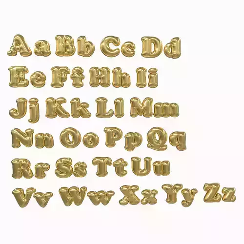 Balloon Alphabet Pack 3D model