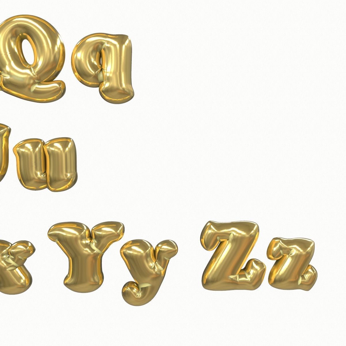 Balloon Alphabet Pack 3D model_9