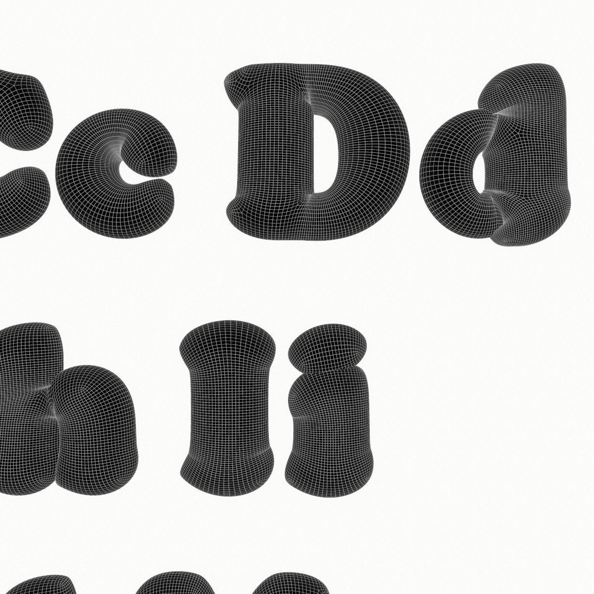 Balloon Alphabet Pack 3D model_27