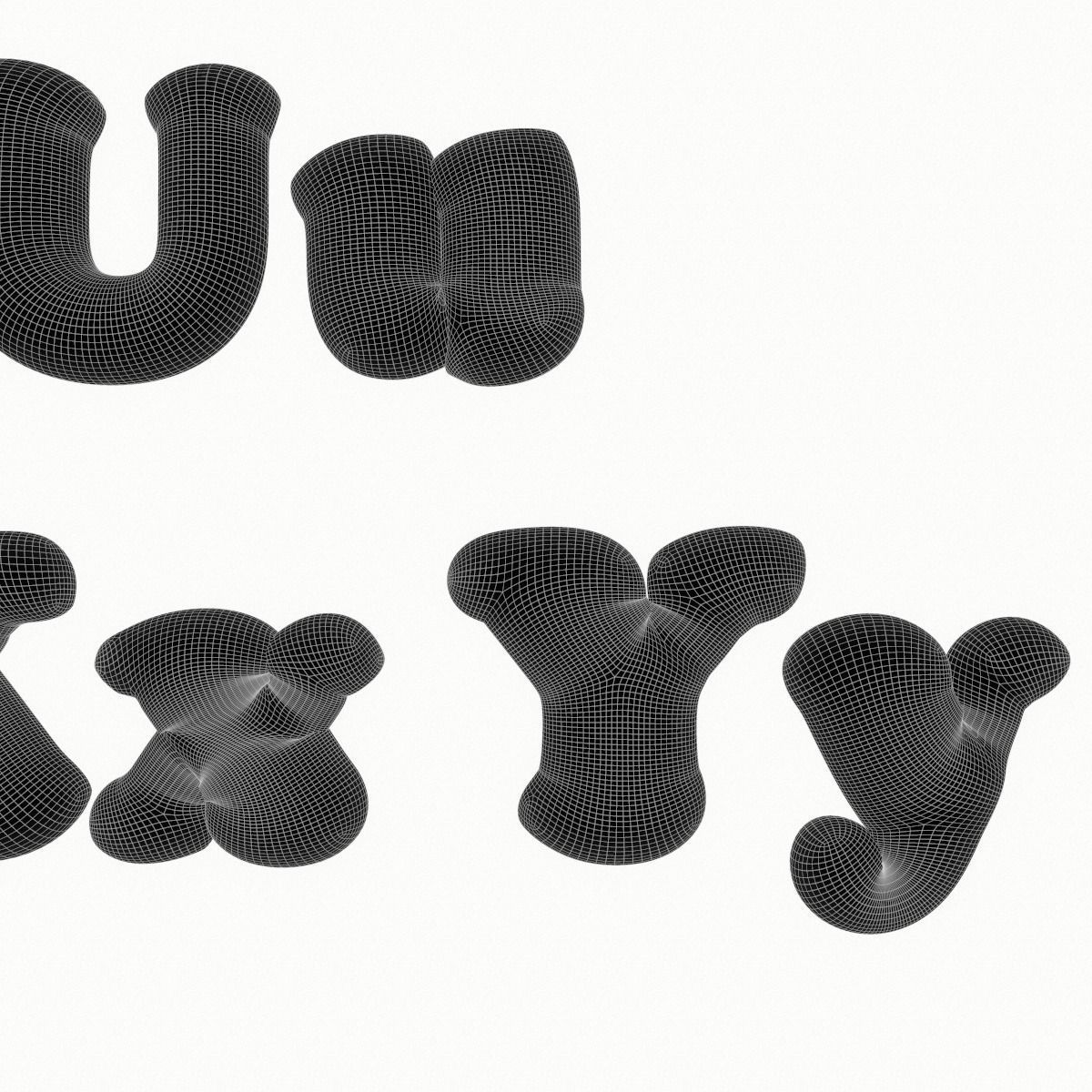 Balloon Alphabet Pack 3D model_22