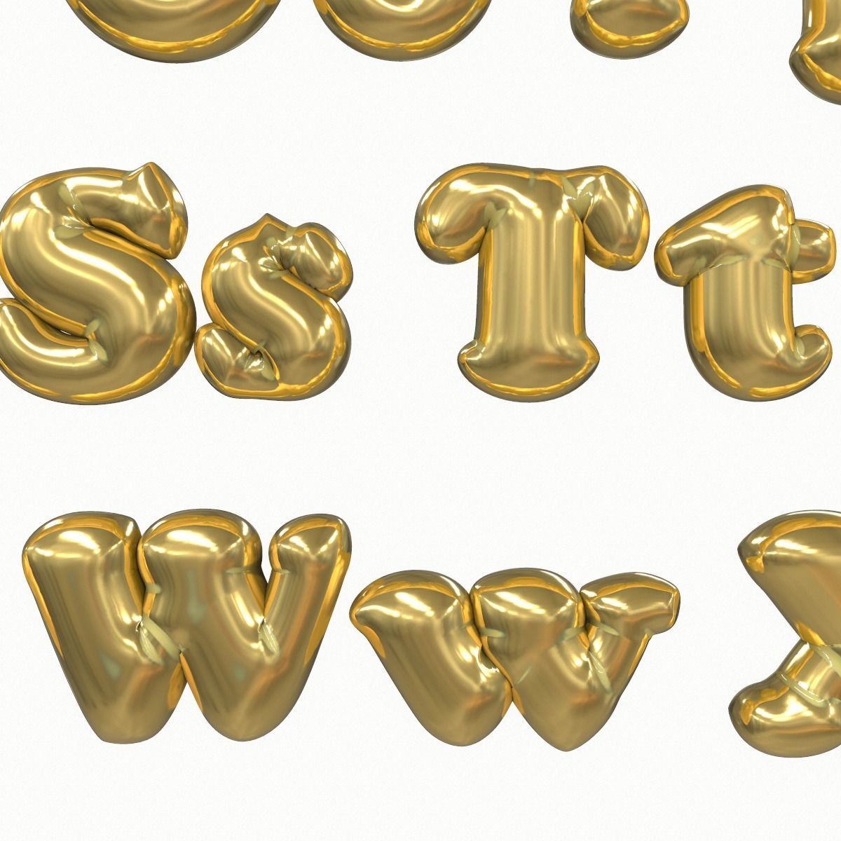 Balloon Alphabet Pack 3D model_18