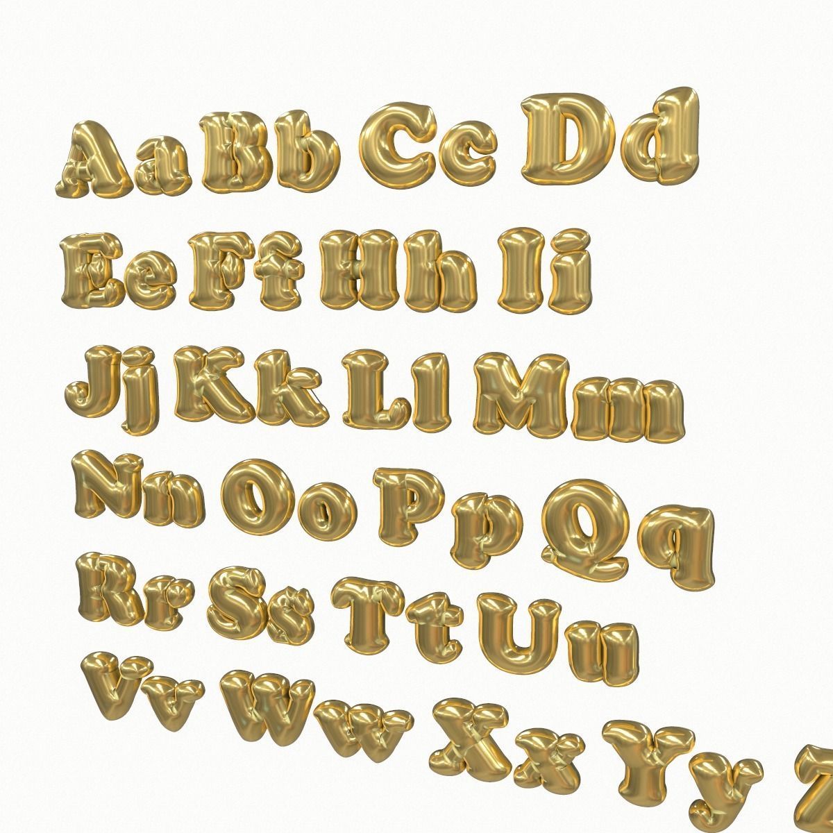 Balloon Alphabet Pack 3D model_3