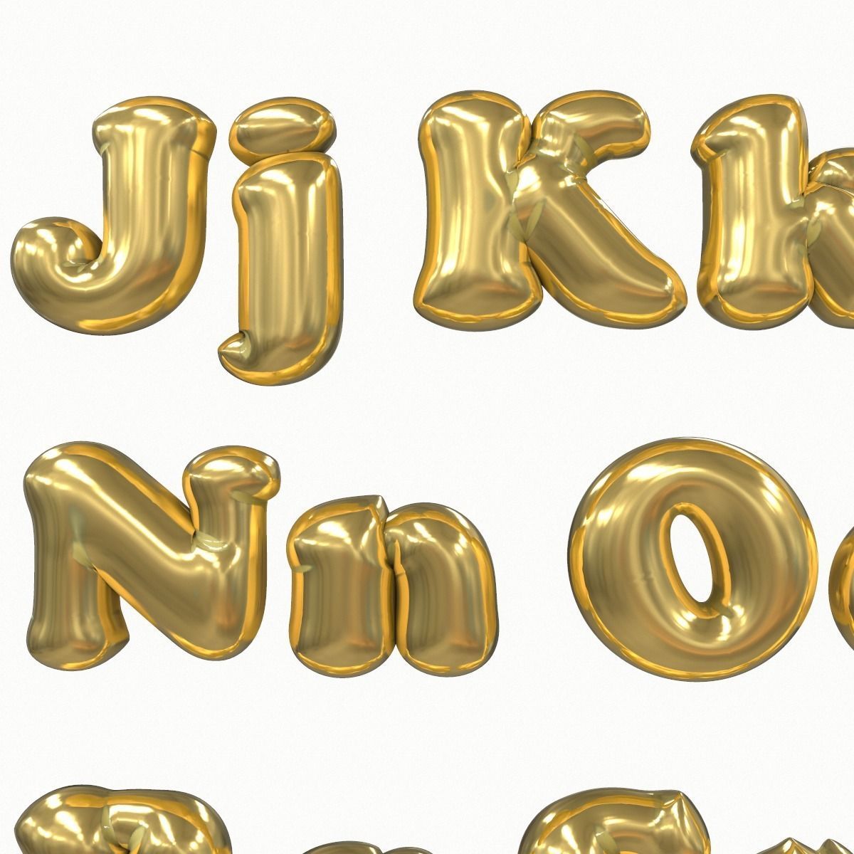 Balloon Alphabet Pack 3D model_16