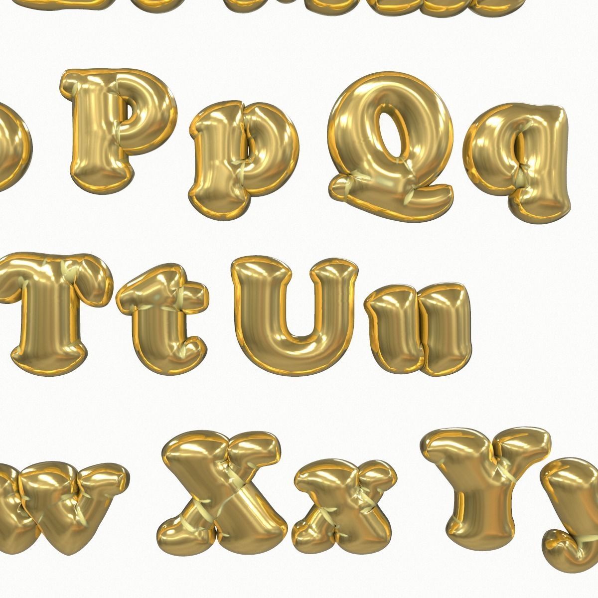 Balloon Alphabet Pack 3D model_8