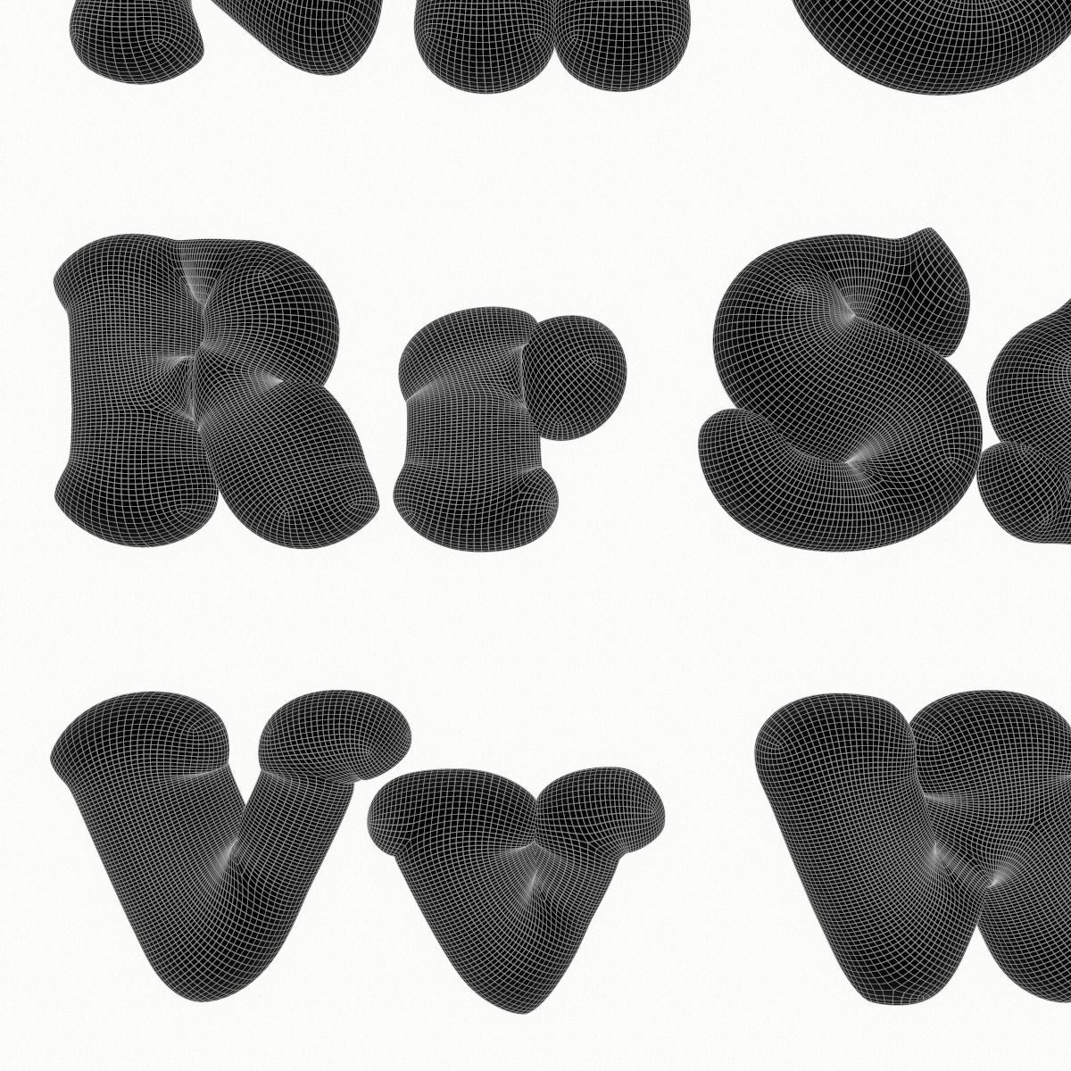 Balloon Alphabet Pack 3D model_24