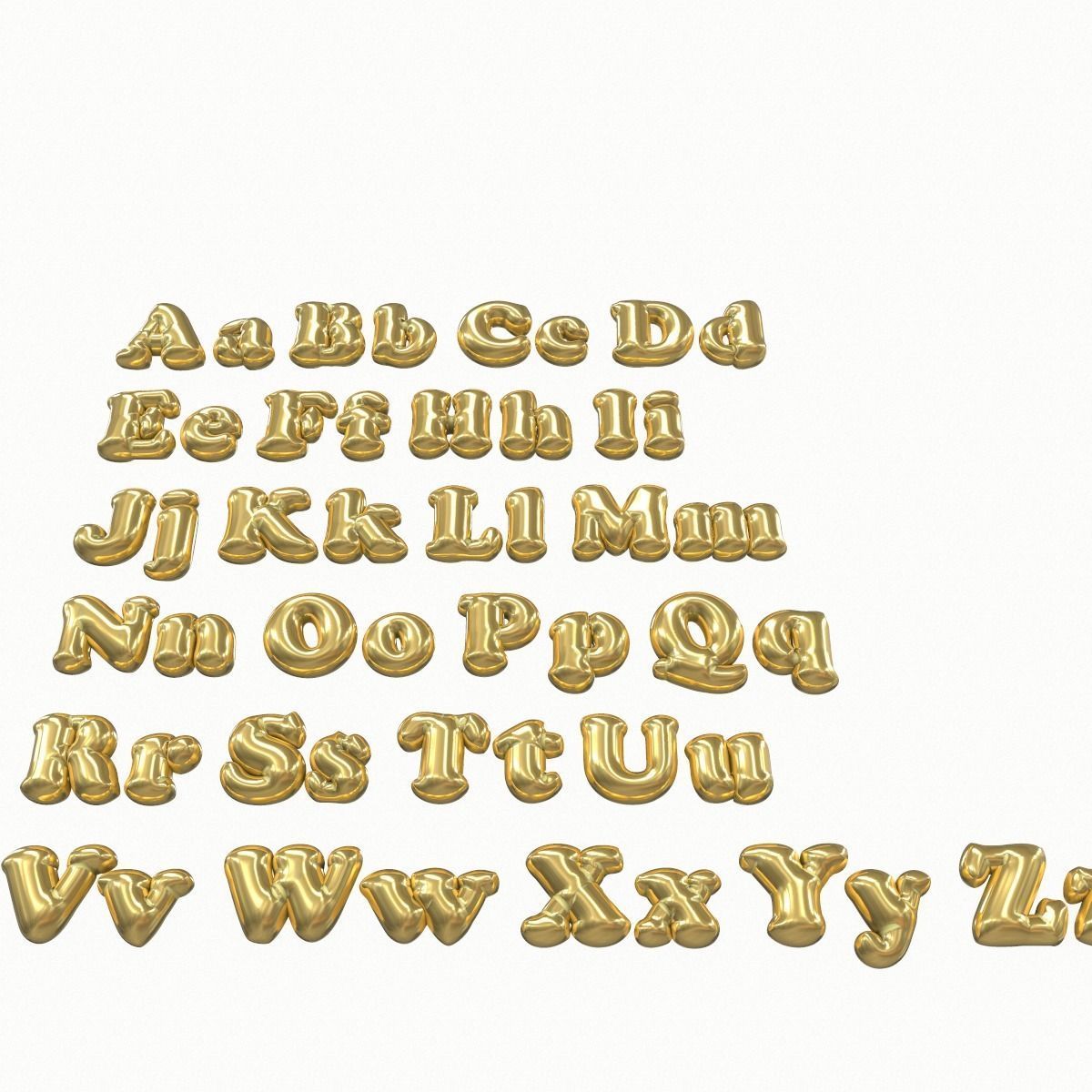 Balloon Alphabet Pack 3D model_1