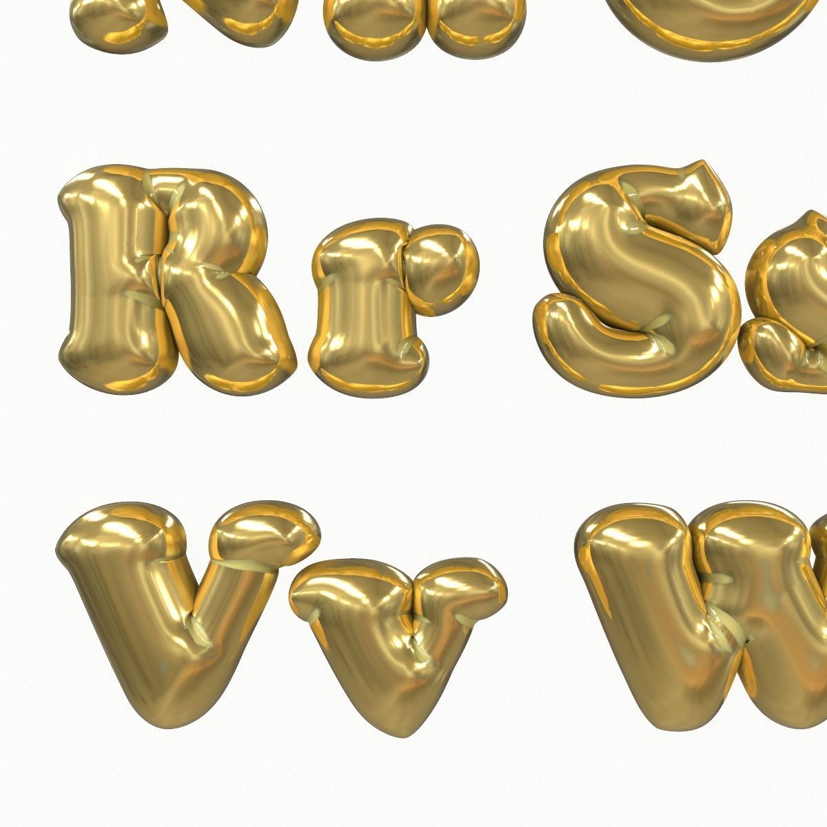 Balloon Alphabet Pack 3D model_17