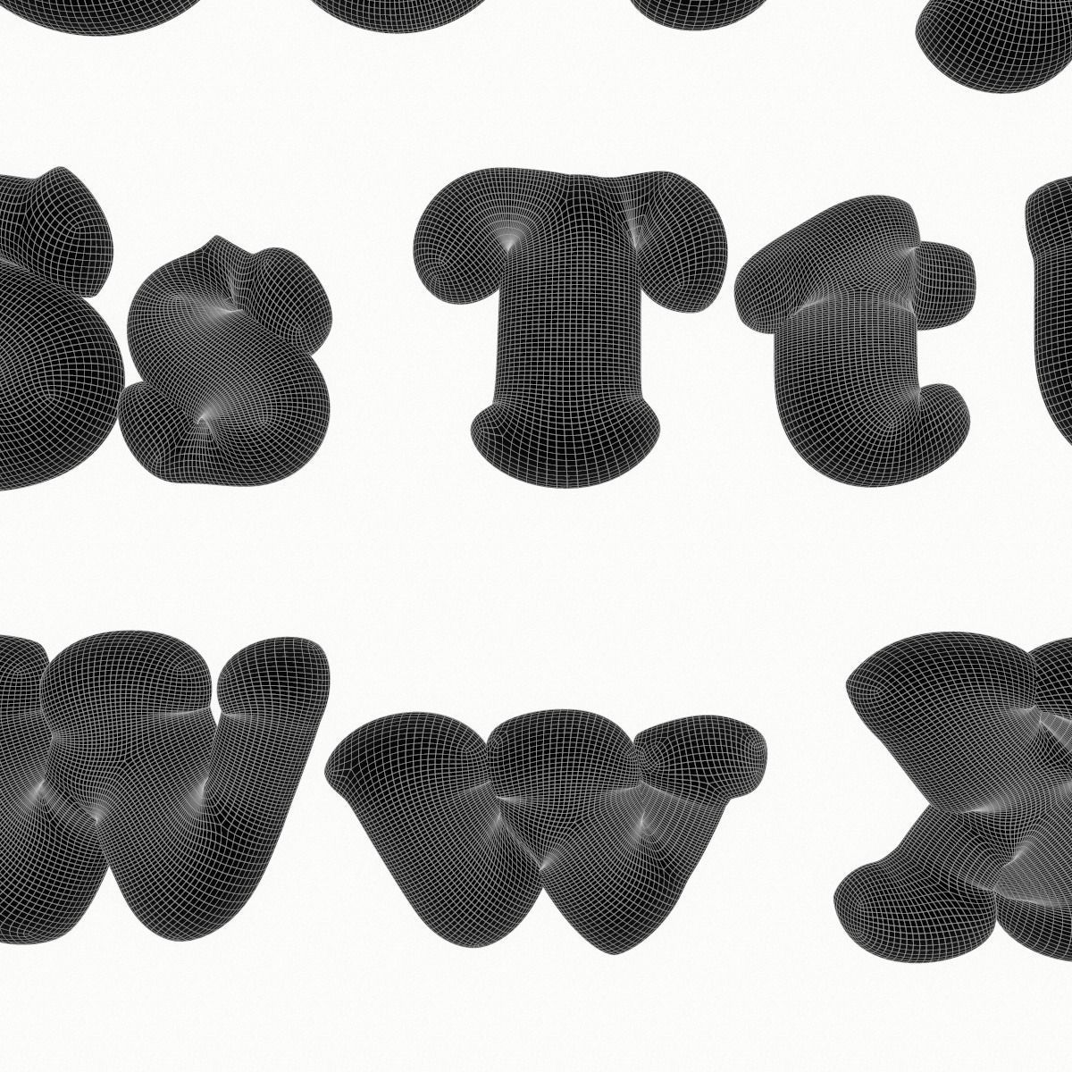 Balloon Alphabet Pack 3D model_23