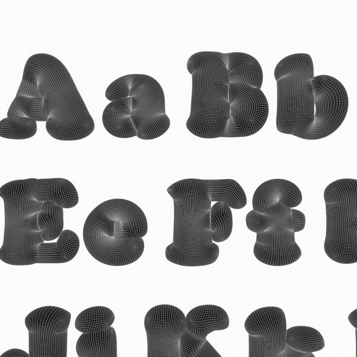 Balloon Alphabet Pack 3D model_28