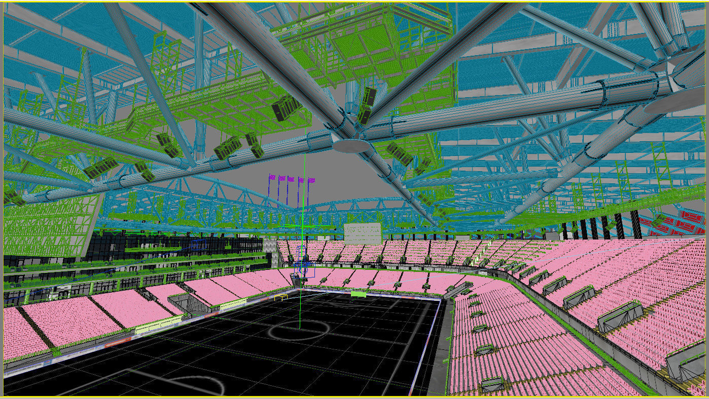 Football Soccer Stadium Spartak Moscow - Otkrytiye Arena  3D model_3