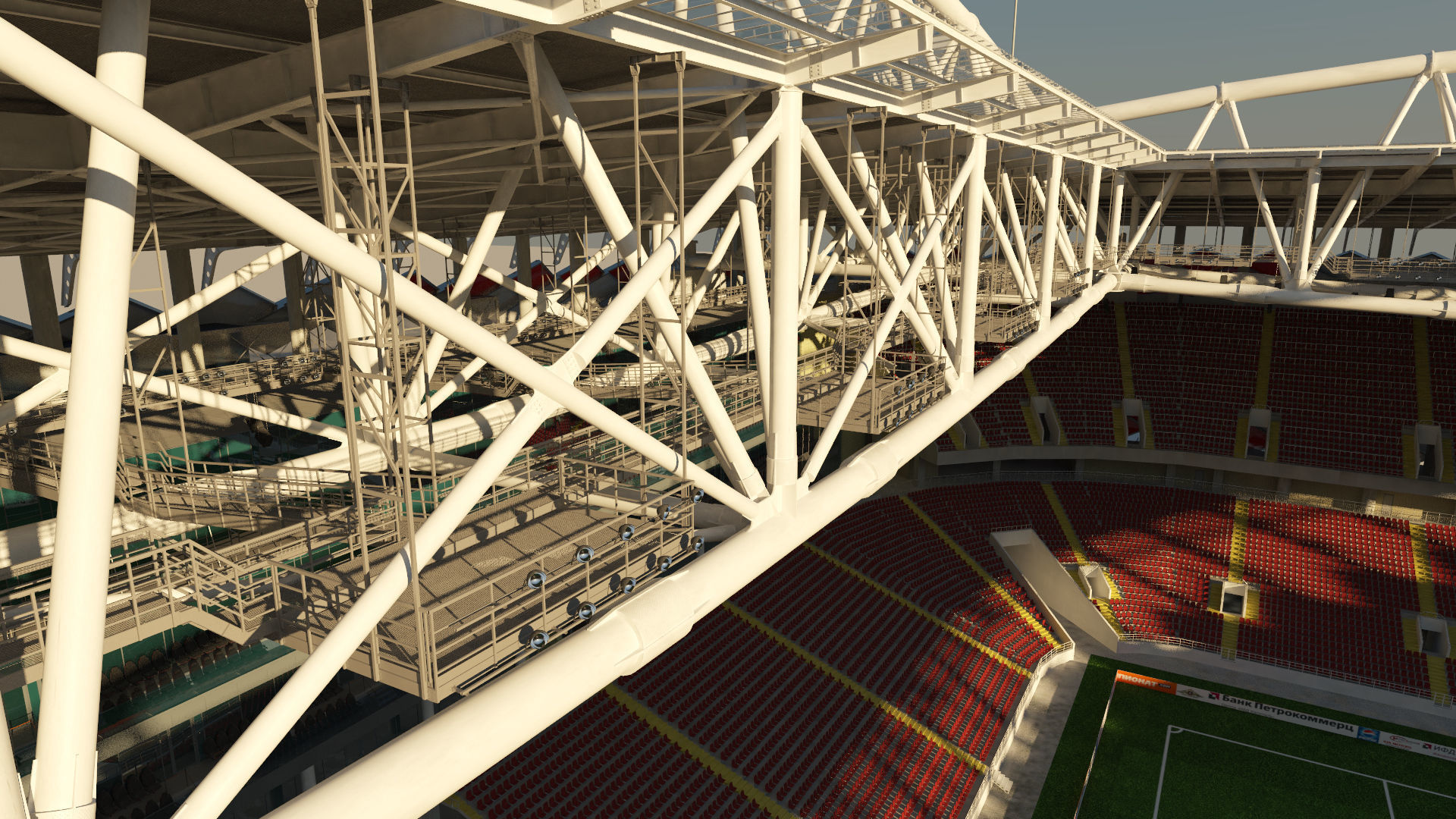Football Soccer Stadium Spartak Moscow - Otkrytiye Arena  3D model_4