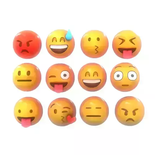 Emoji Smile Pack 3D model