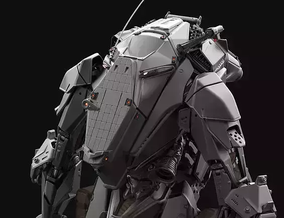Highpoly Battle Mech 3D model