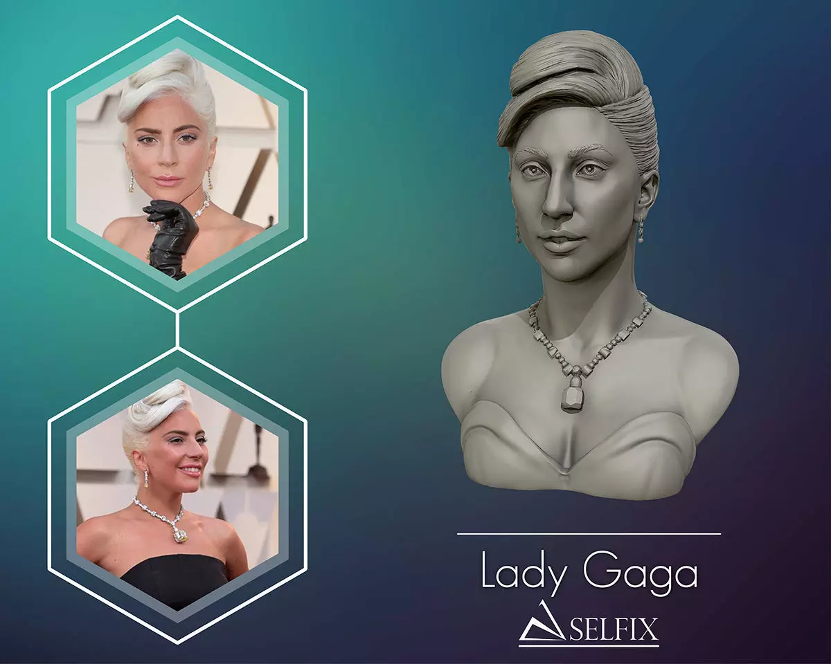 Lady Gaga  sculpture Ready to Print 3D print model_0