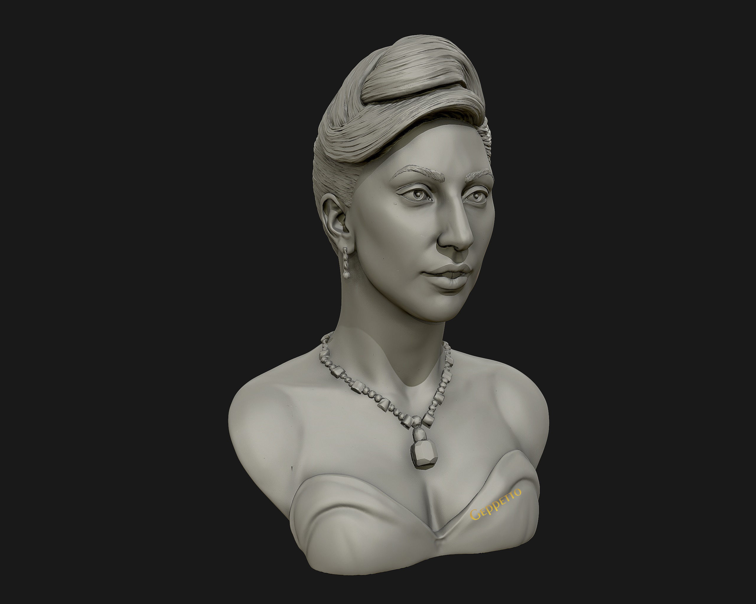 Lady Gaga  sculpture Ready to Print 3D print model_34