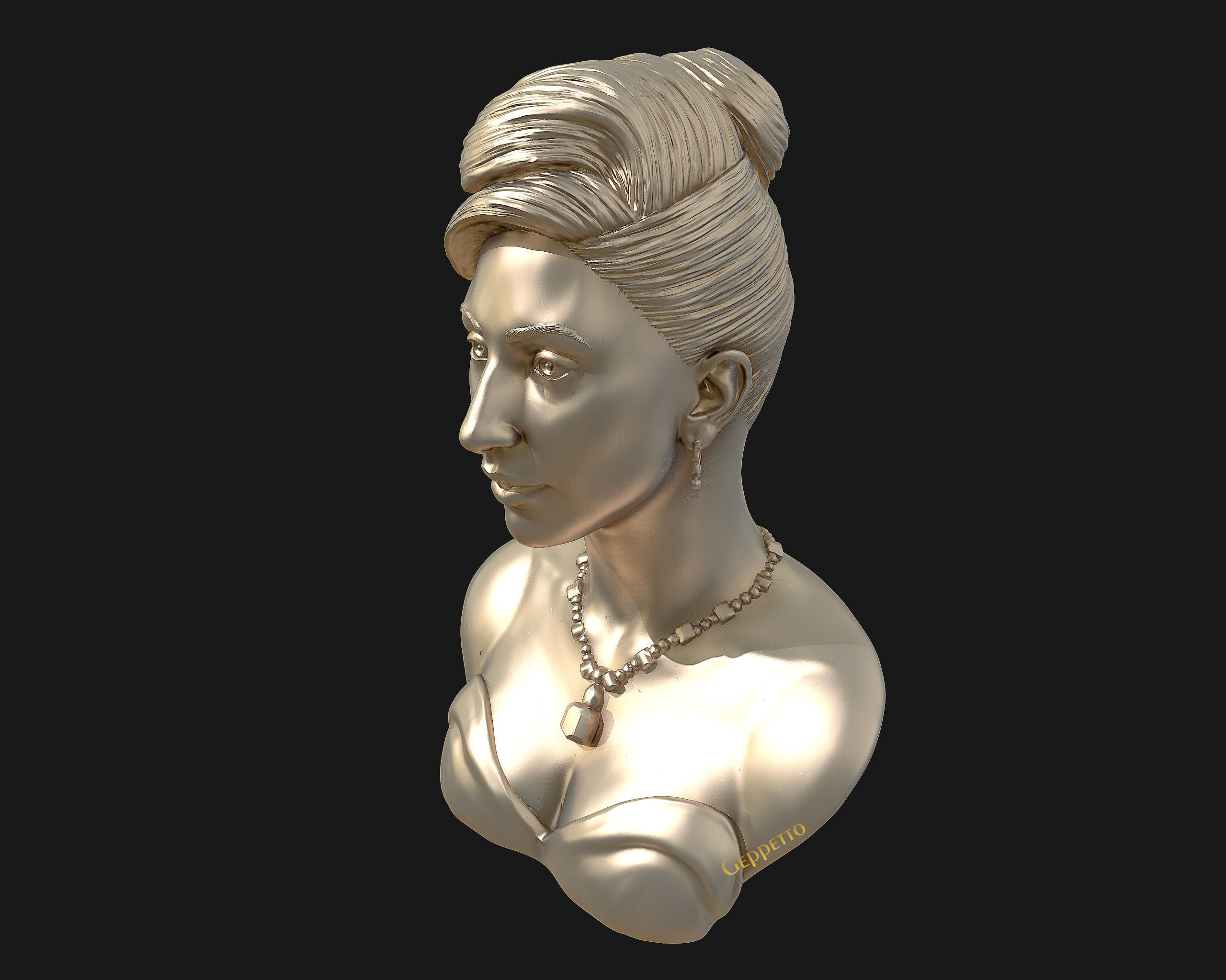 Lady Gaga  sculpture Ready to Print 3D print model_28