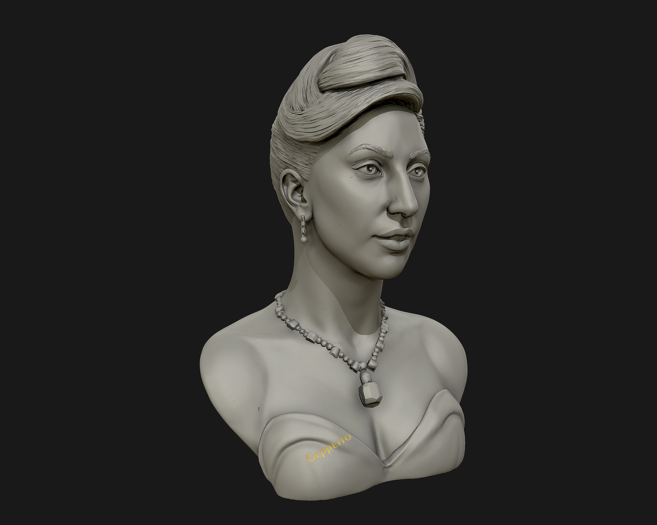 Lady Gaga  sculpture Ready to Print 3D print model_7