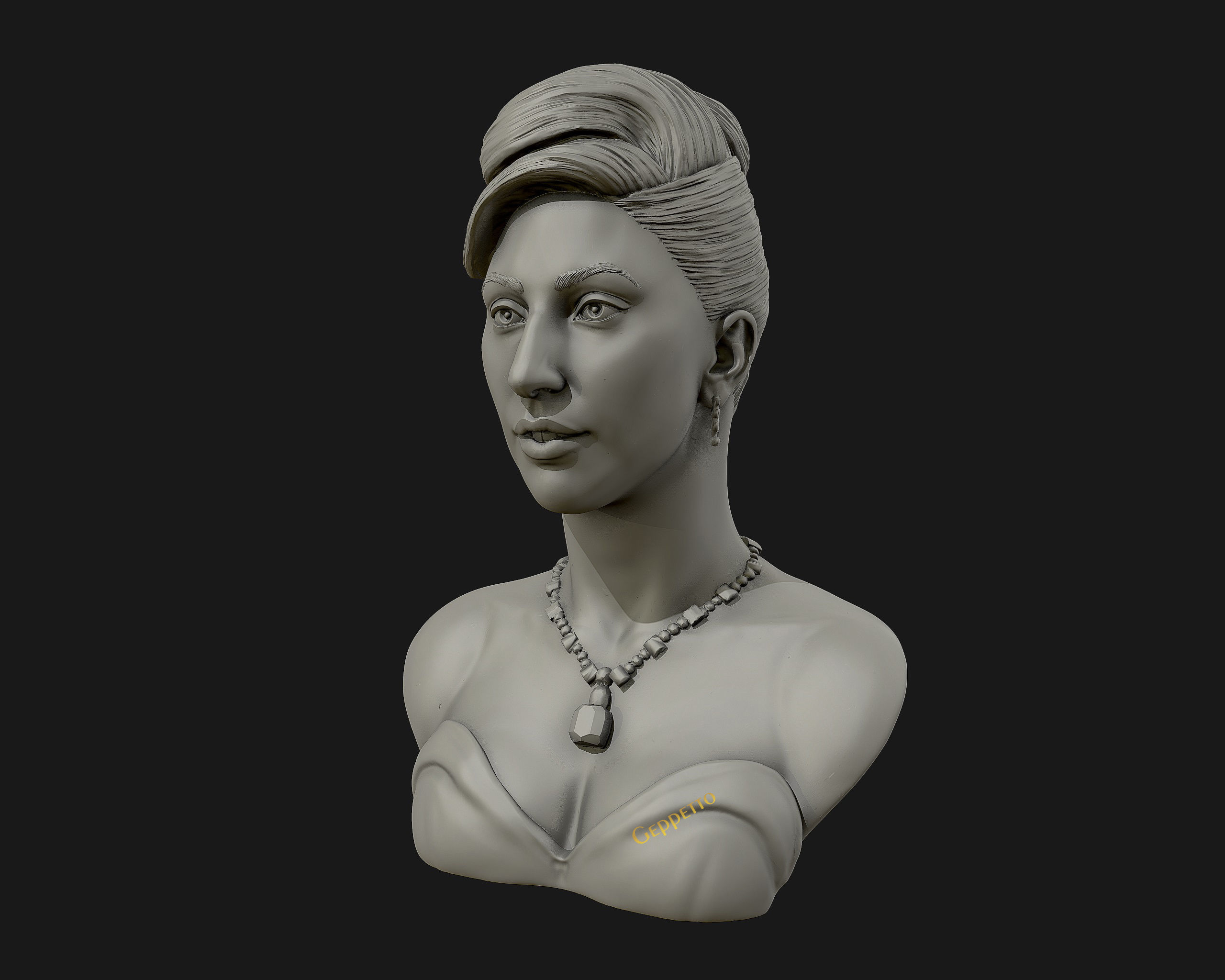 Lady Gaga  sculpture Ready to Print 3D print model_6