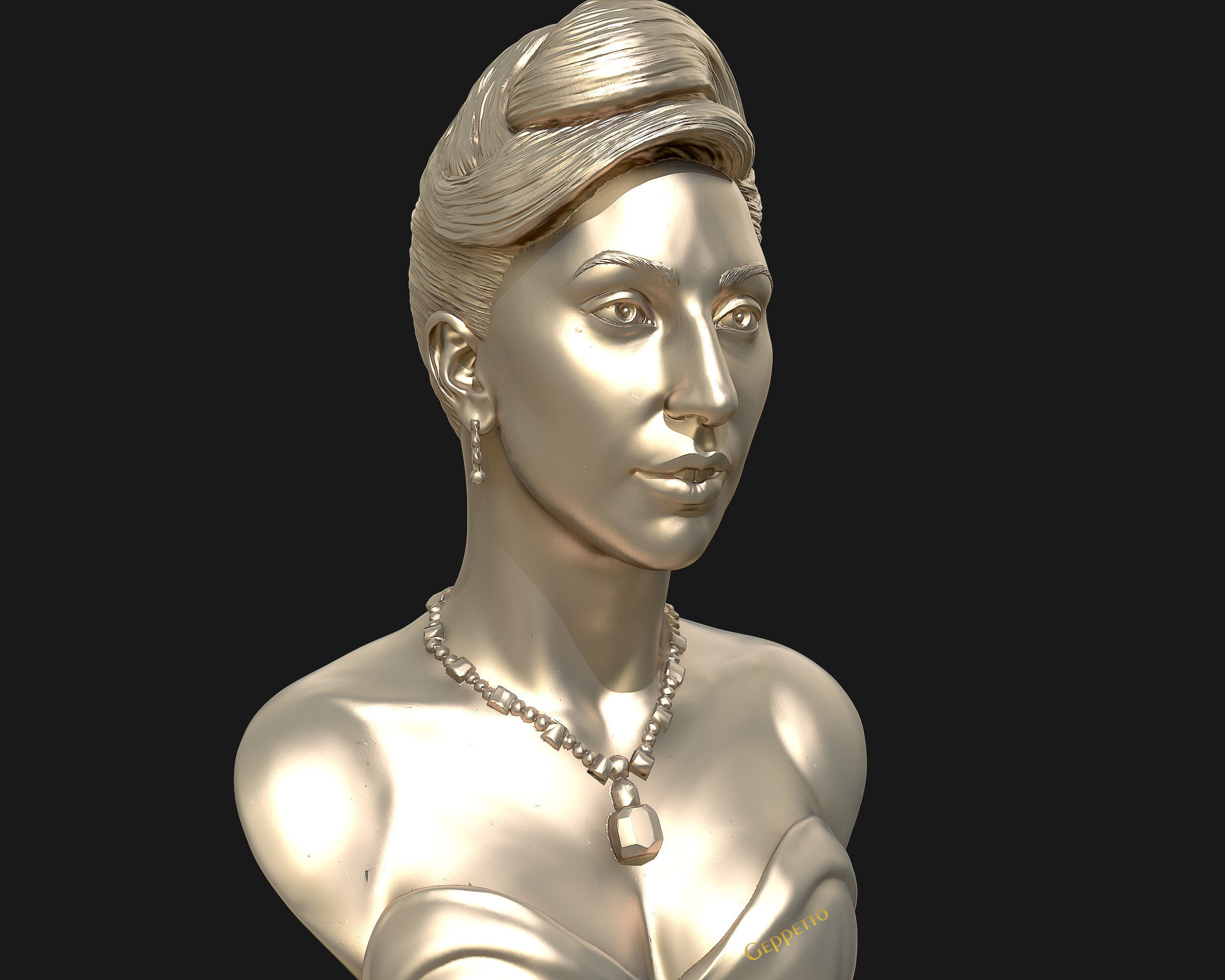 Lady Gaga  sculpture Ready to Print 3D print model_20