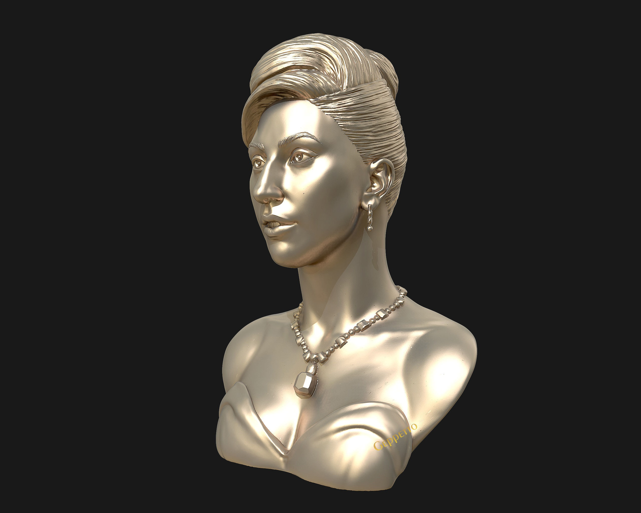 Lady Gaga  sculpture Ready to Print 3D print model_35