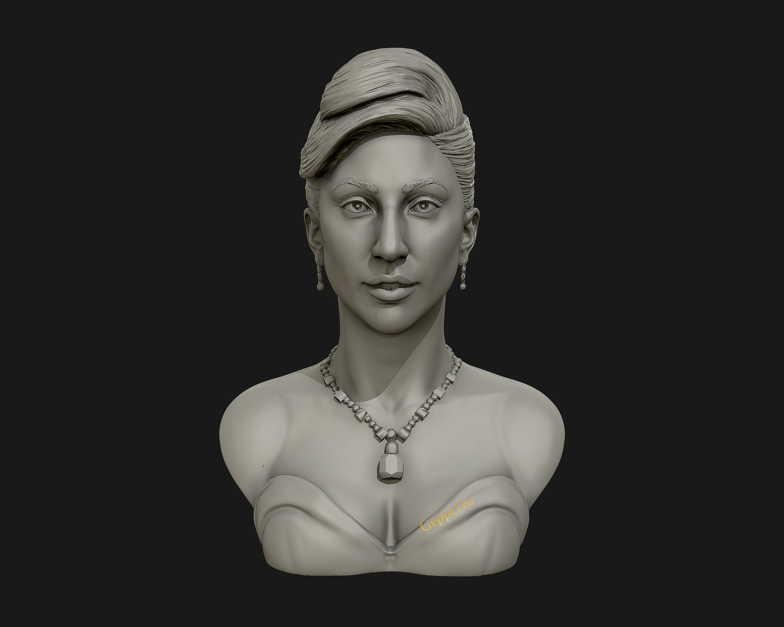 Lady Gaga  sculpture Ready to Print 3D print model_1
