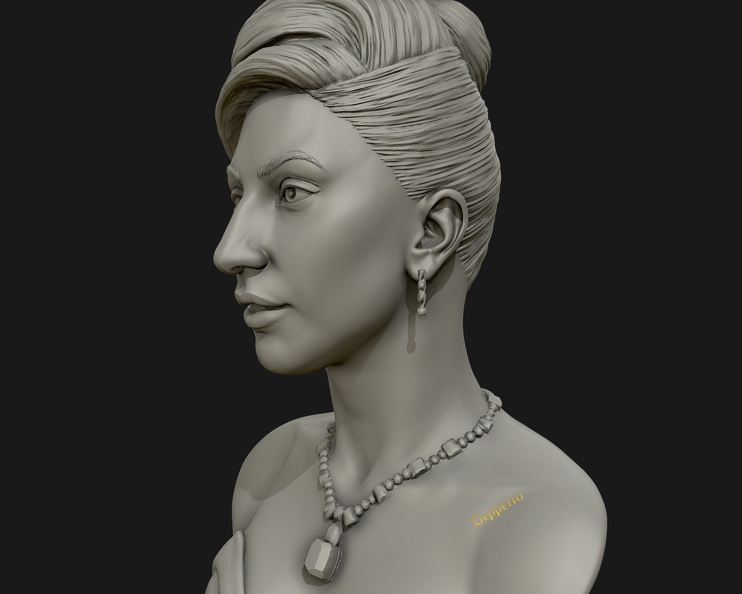 Lady Gaga  sculpture Ready to Print 3D print model_19