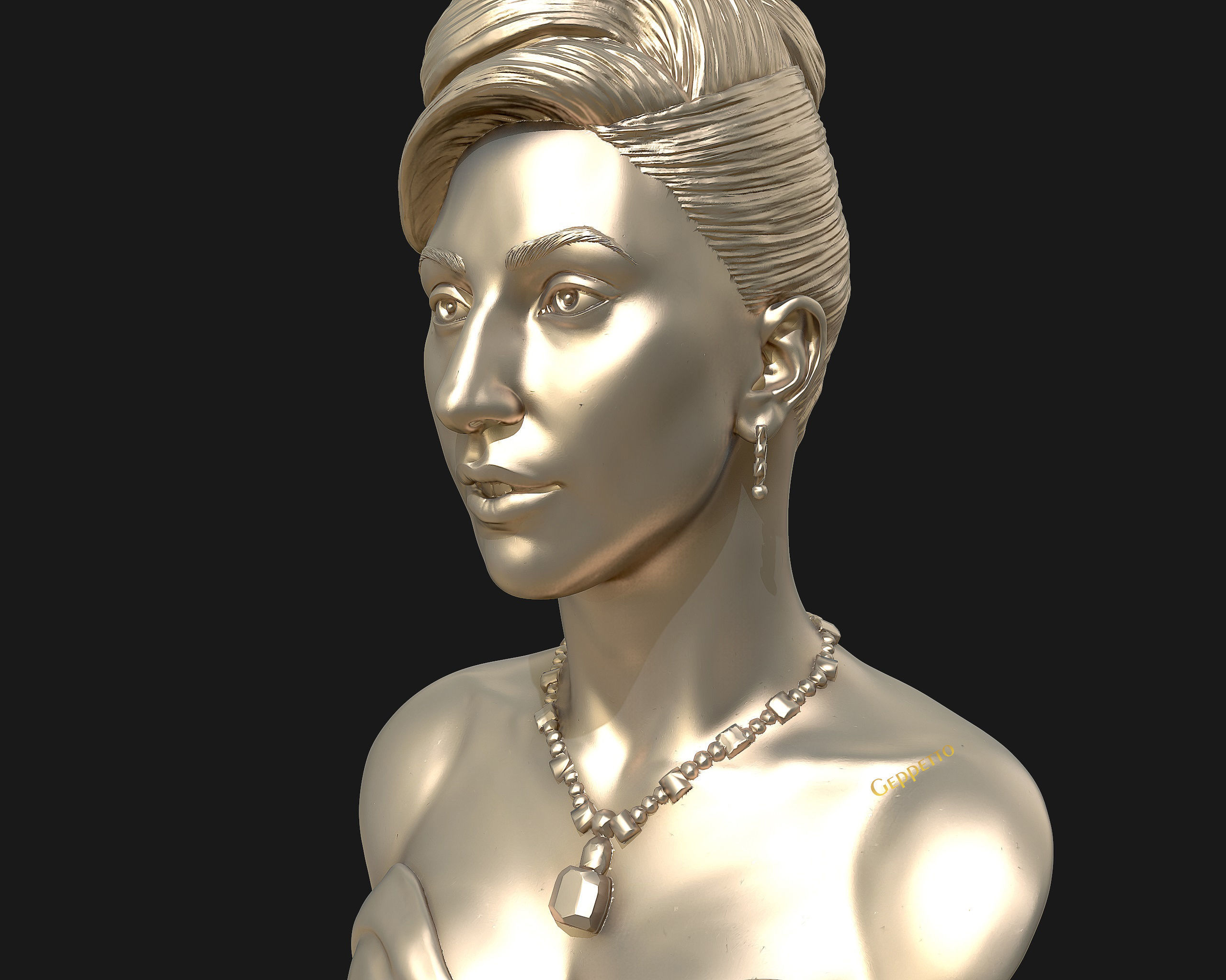 Lady Gaga  sculpture Ready to Print 3D print model_27