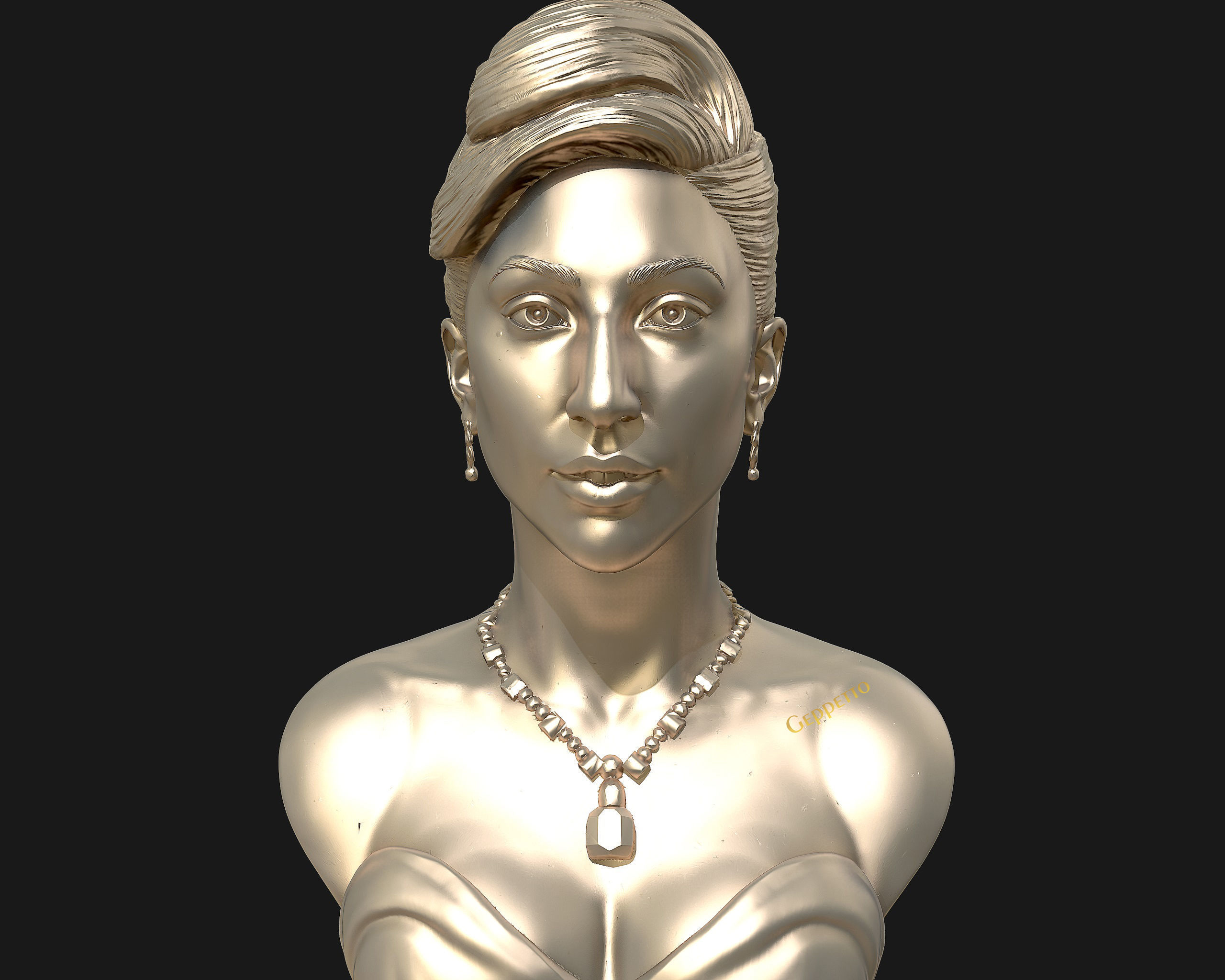 Lady Gaga  sculpture Ready to Print 3D print model_25