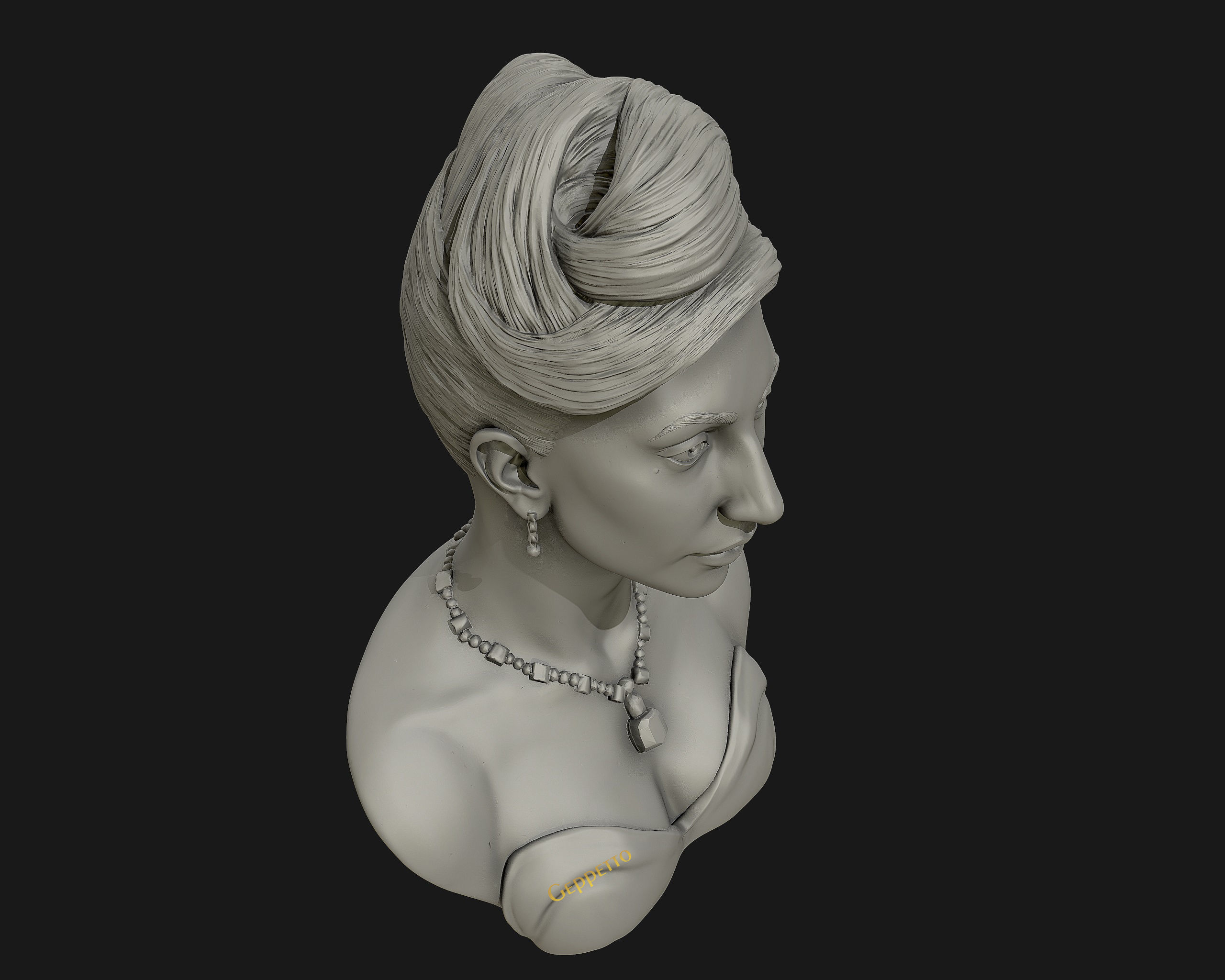 Lady Gaga  sculpture Ready to Print 3D print model_15
