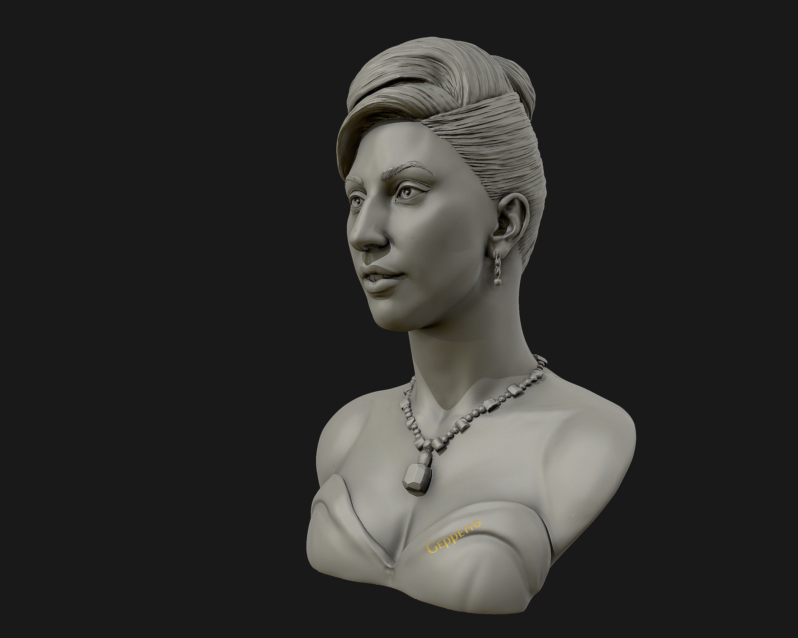 Lady Gaga  sculpture Ready to Print 3D print model_9