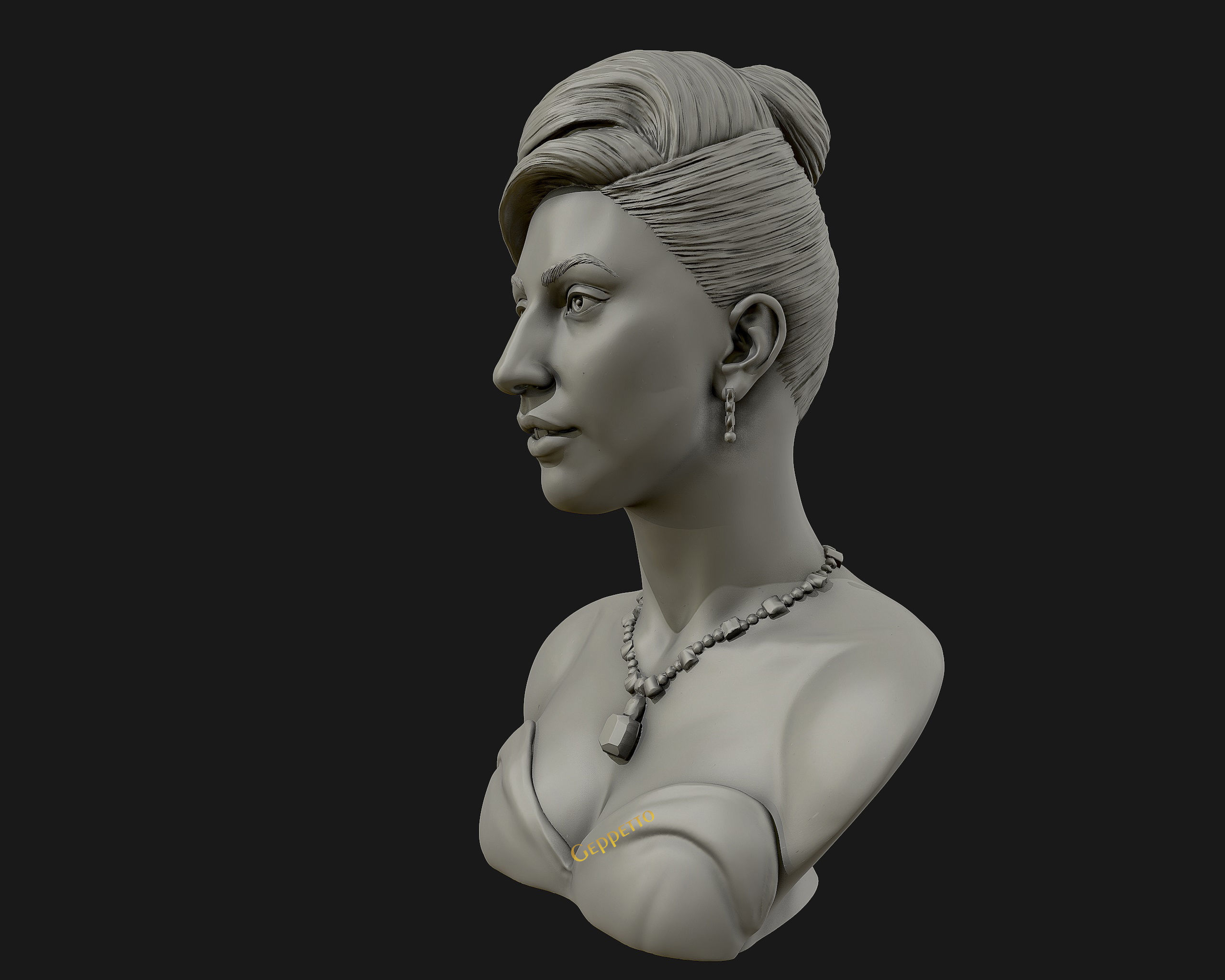 Lady Gaga  sculpture Ready to Print 3D print model_8