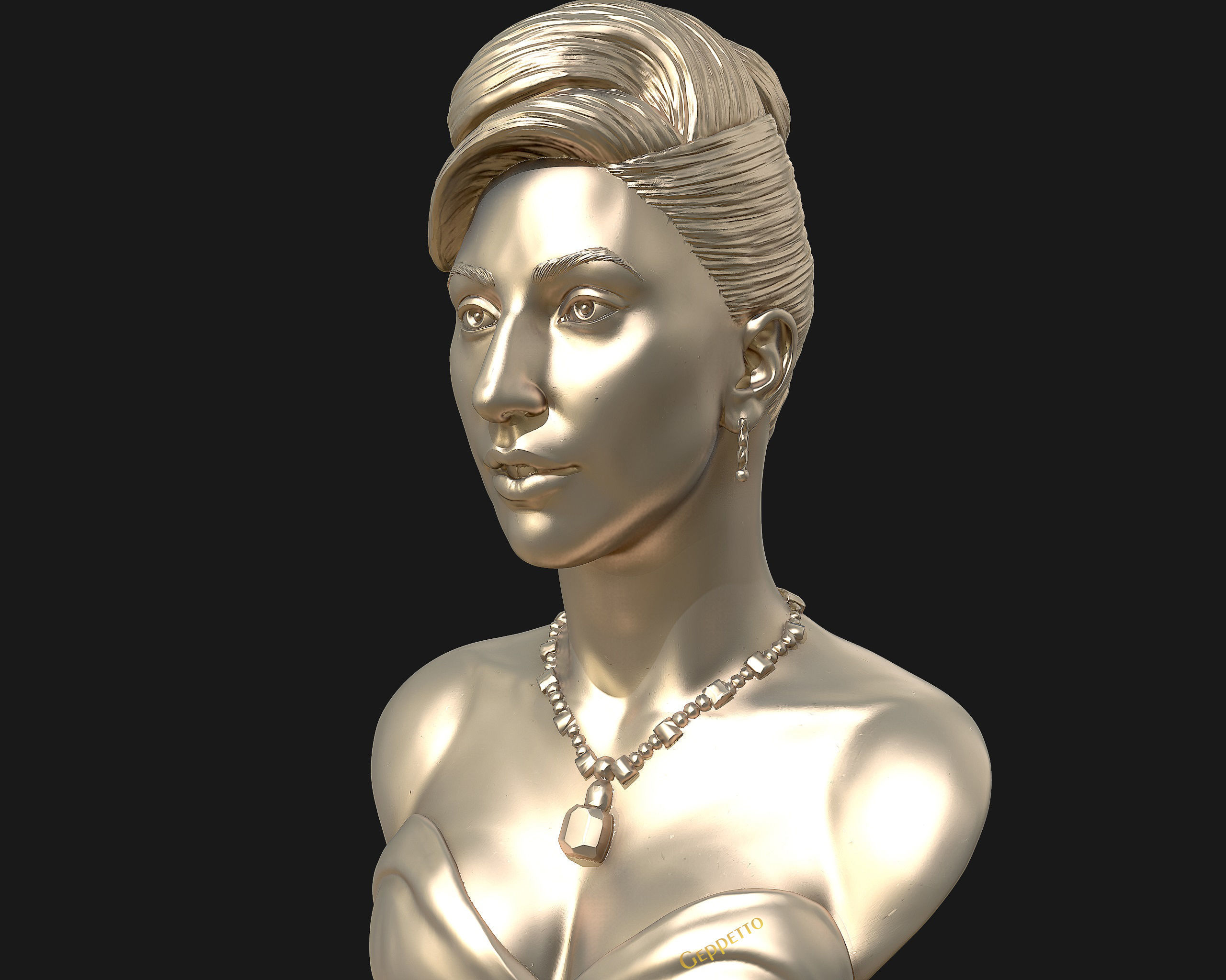 Lady Gaga  sculpture Ready to Print 3D print model_26