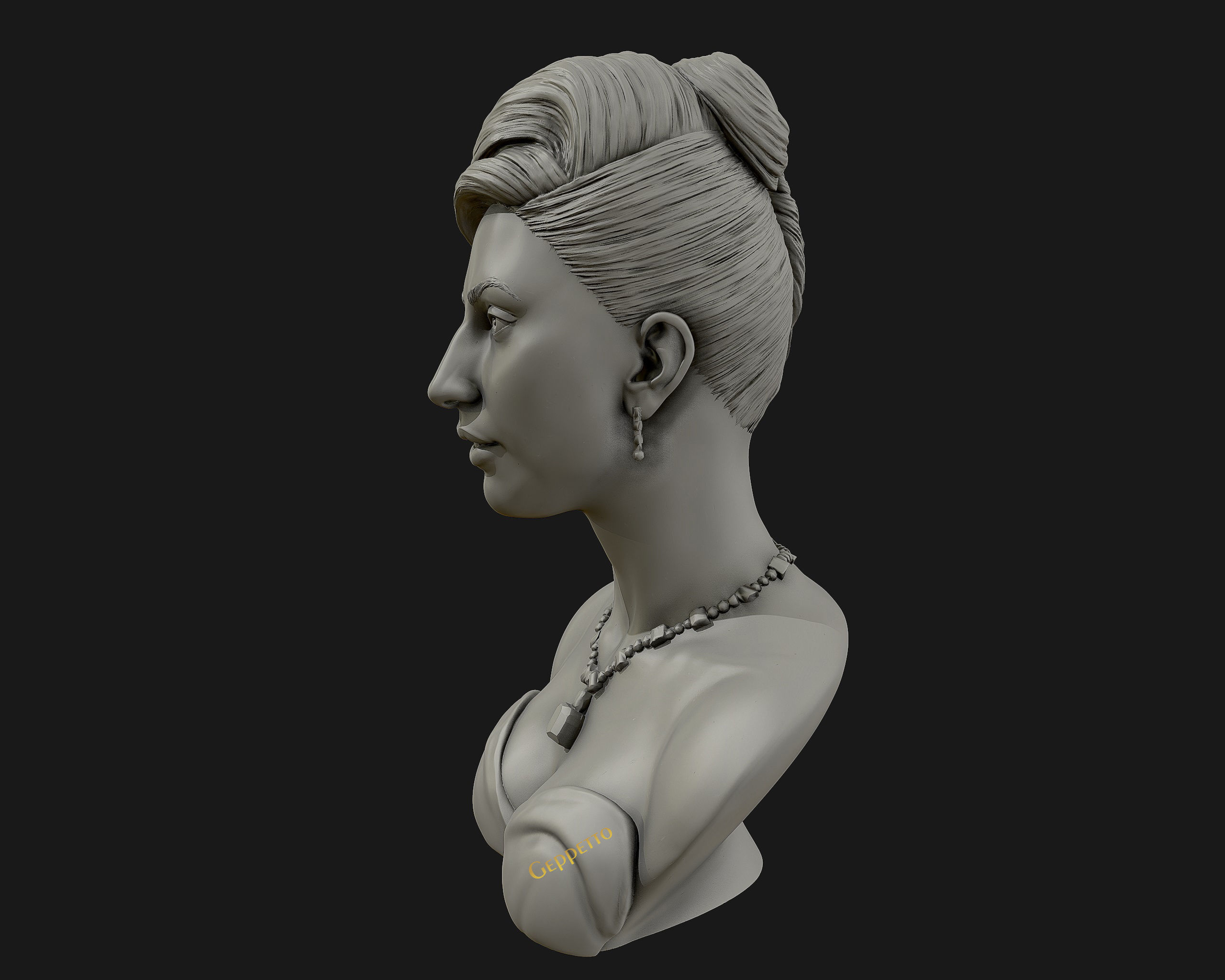 Lady Gaga  sculpture Ready to Print 3D print model_2