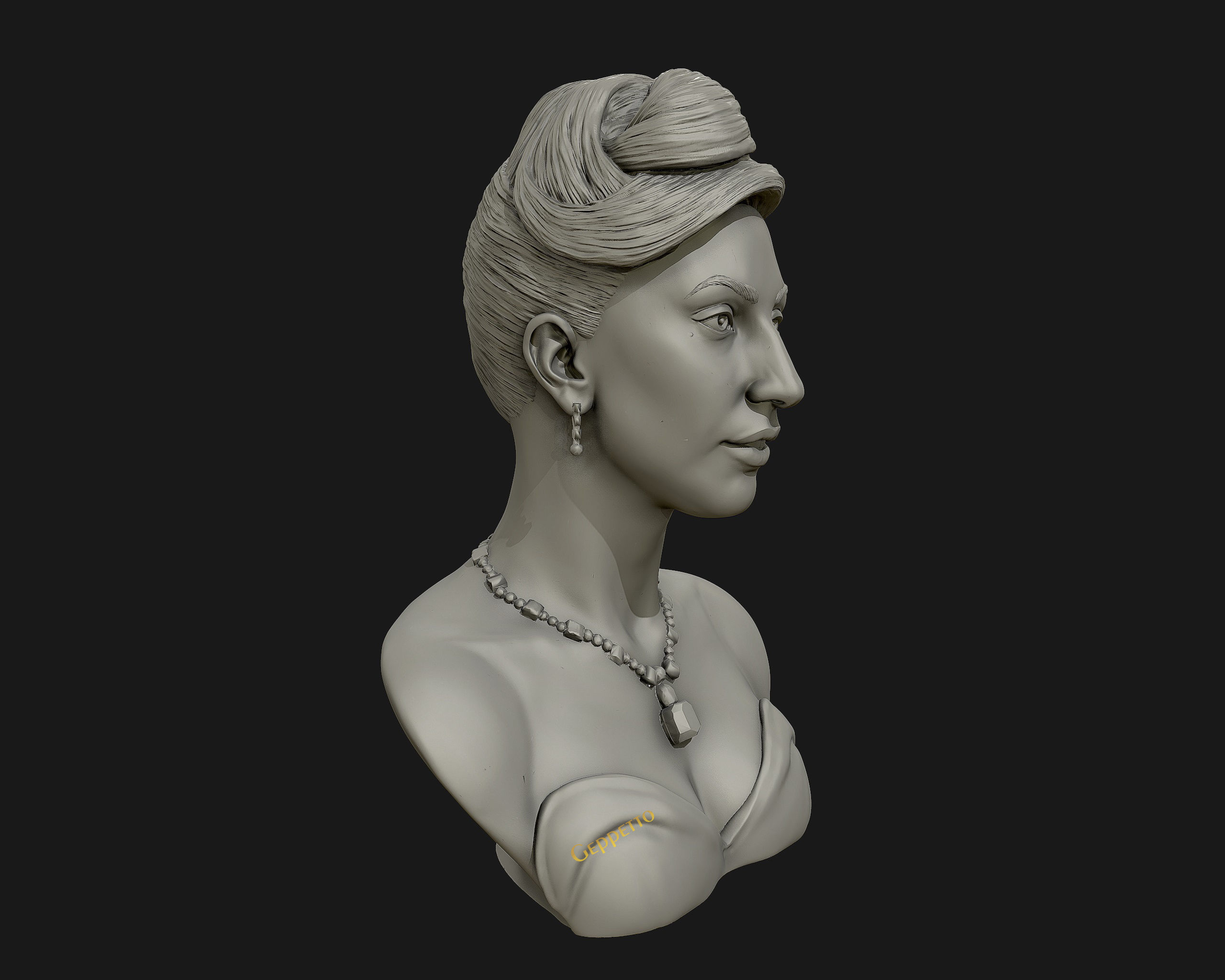 Lady Gaga  sculpture Ready to Print 3D print model_3