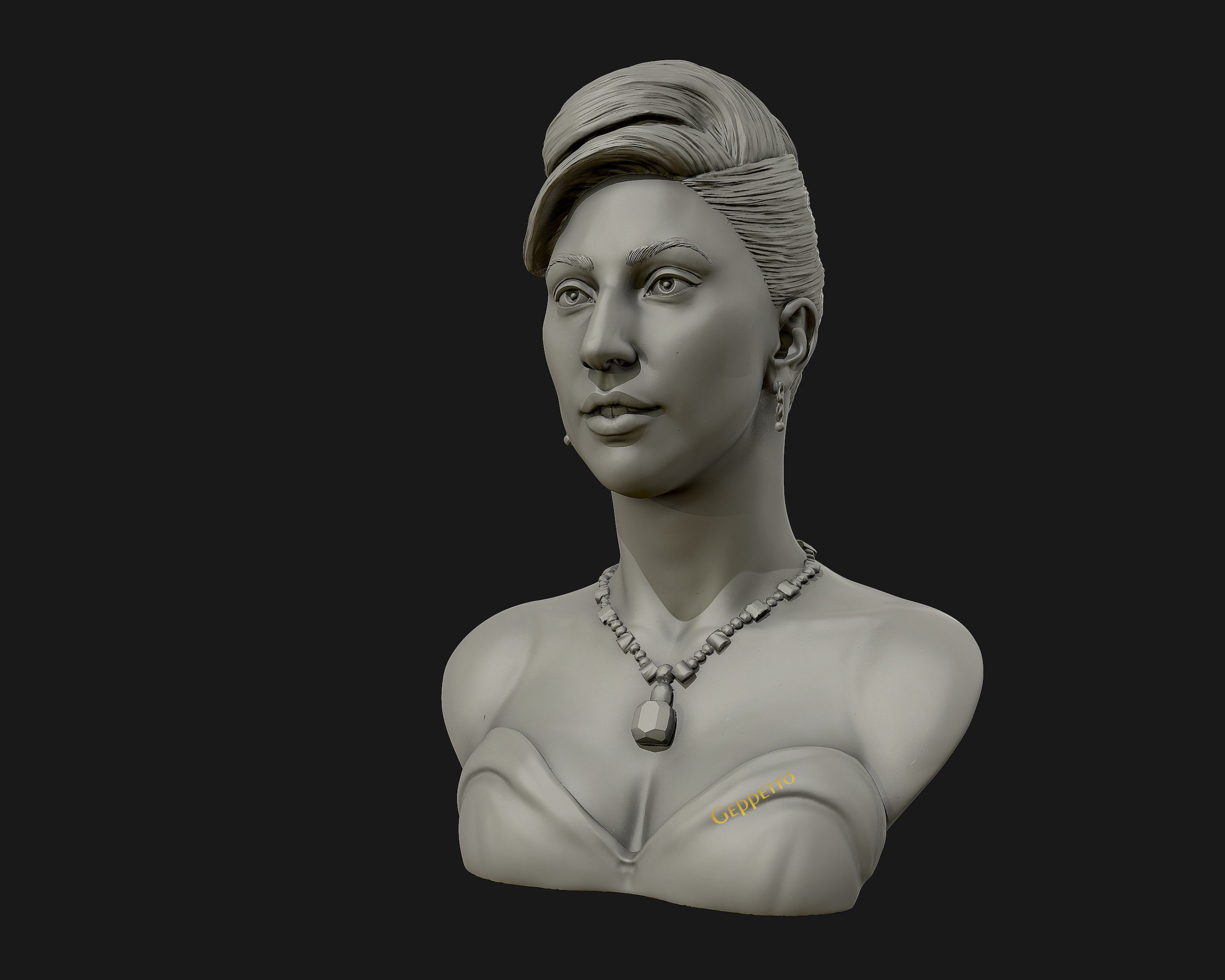 Lady Gaga  sculpture Ready to Print 3D print model_11