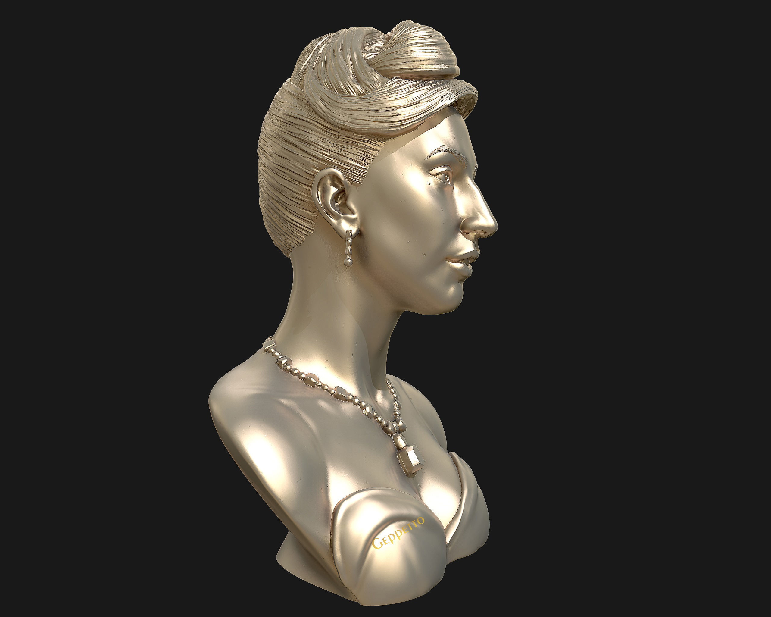 Lady Gaga  sculpture Ready to Print 3D print model_29