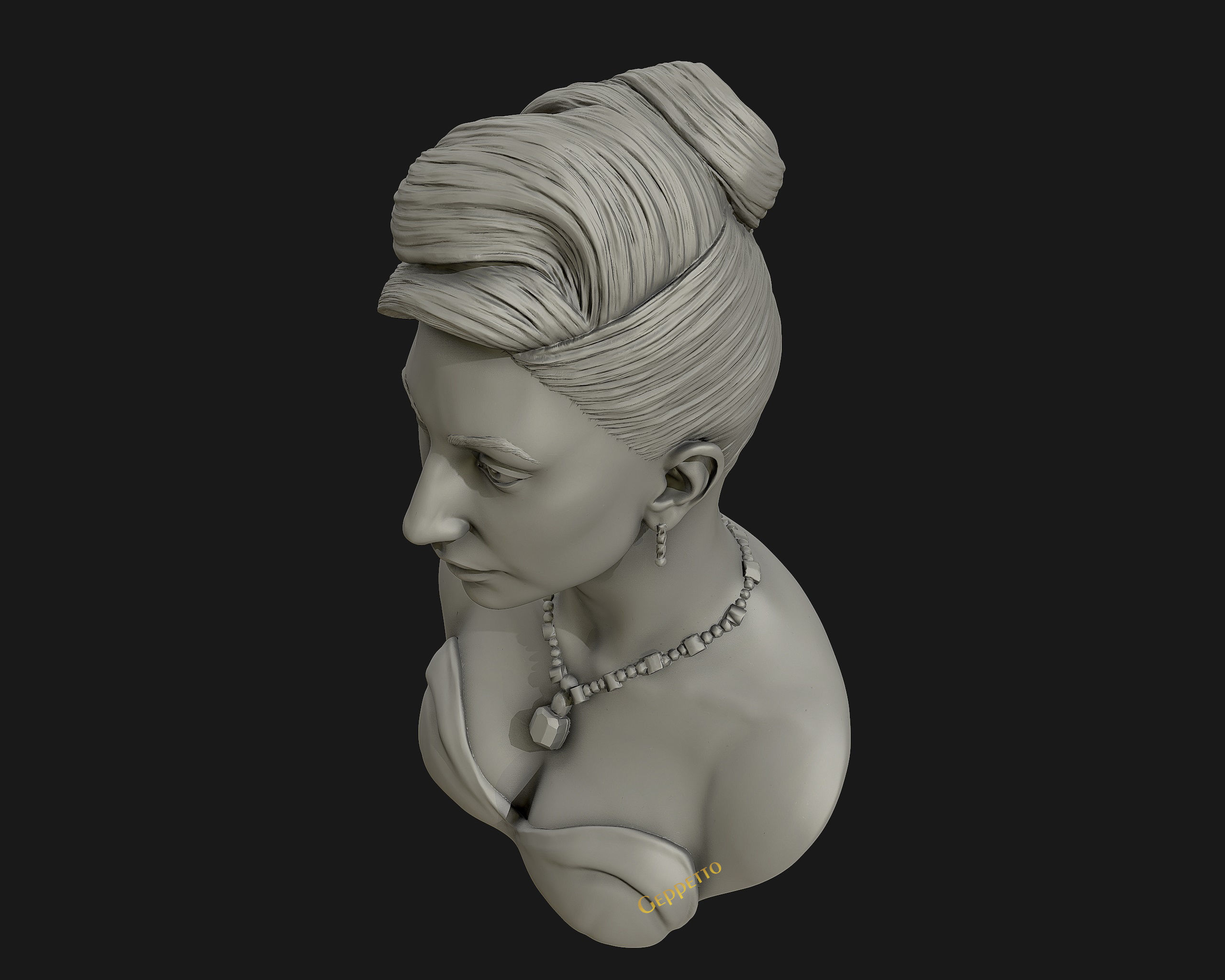 Lady Gaga  sculpture Ready to Print 3D print model_17