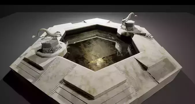 EB - Fishes fountain Low-poly 3D model EB - Fishes fountain Low-poly 3D model