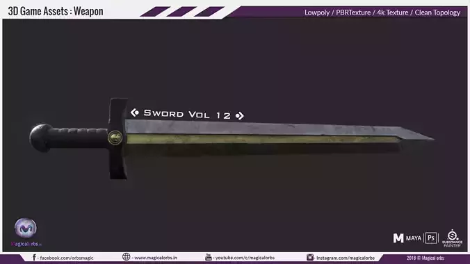 Sword Vol 12 Low-poly 3D model Sword Vol 12 Low-poly 3D model