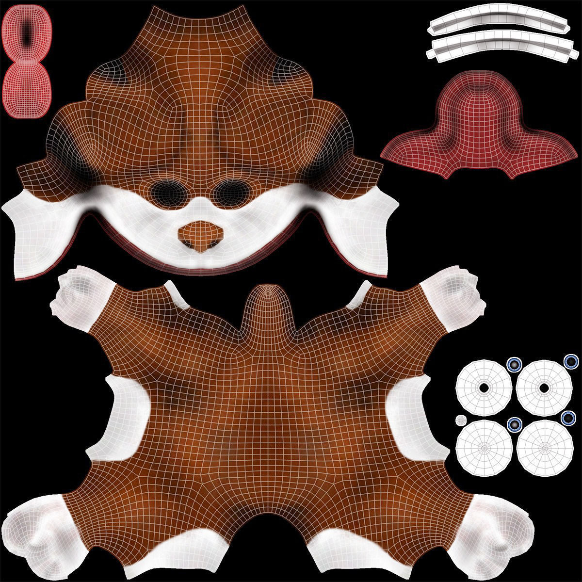 Cartoon Dog 3D model_9