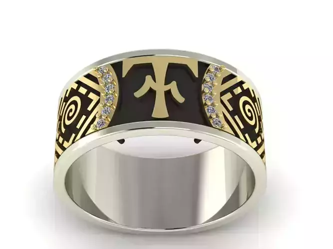  wedding ring with pattern